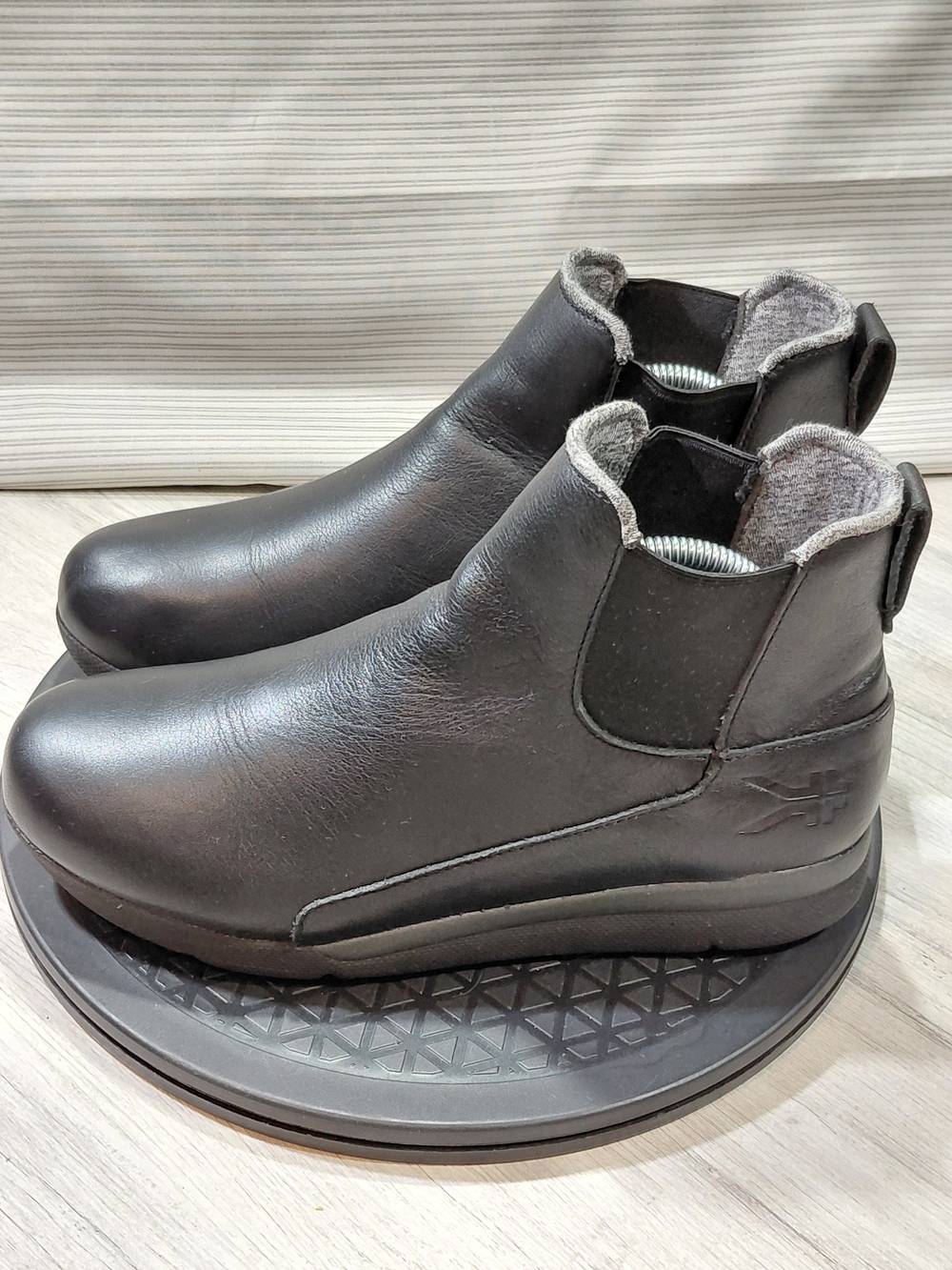 Kuru Womens Flex Luna Black Premium Leather Chelsea Ankle Boots SIZE 10